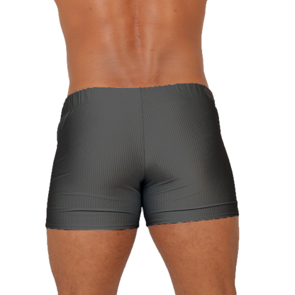 GLOW GRAY SHORT - Men's Fetish Bodywear with Sexy Details