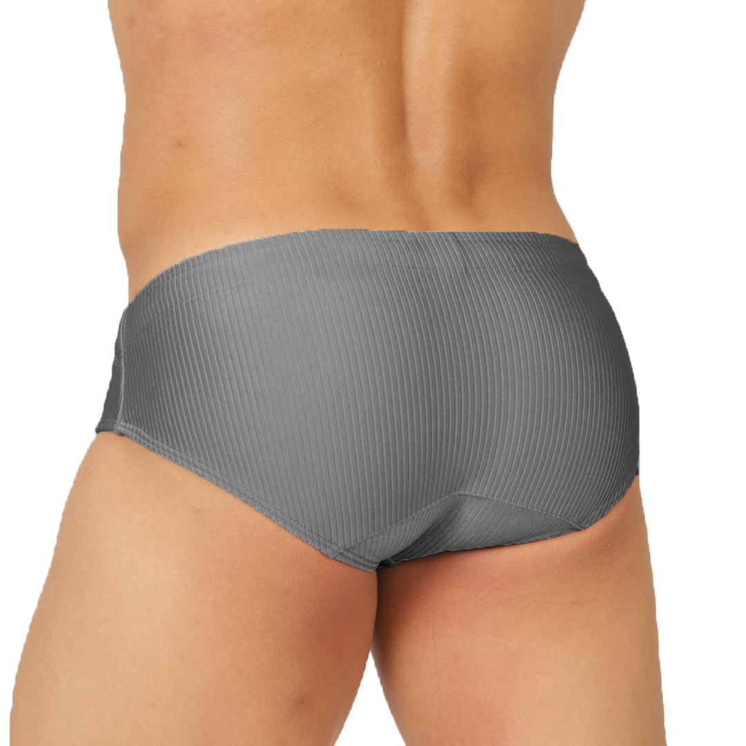 GLOW GRAY SWIMBRIEF - Gigo Underwear & MensWear