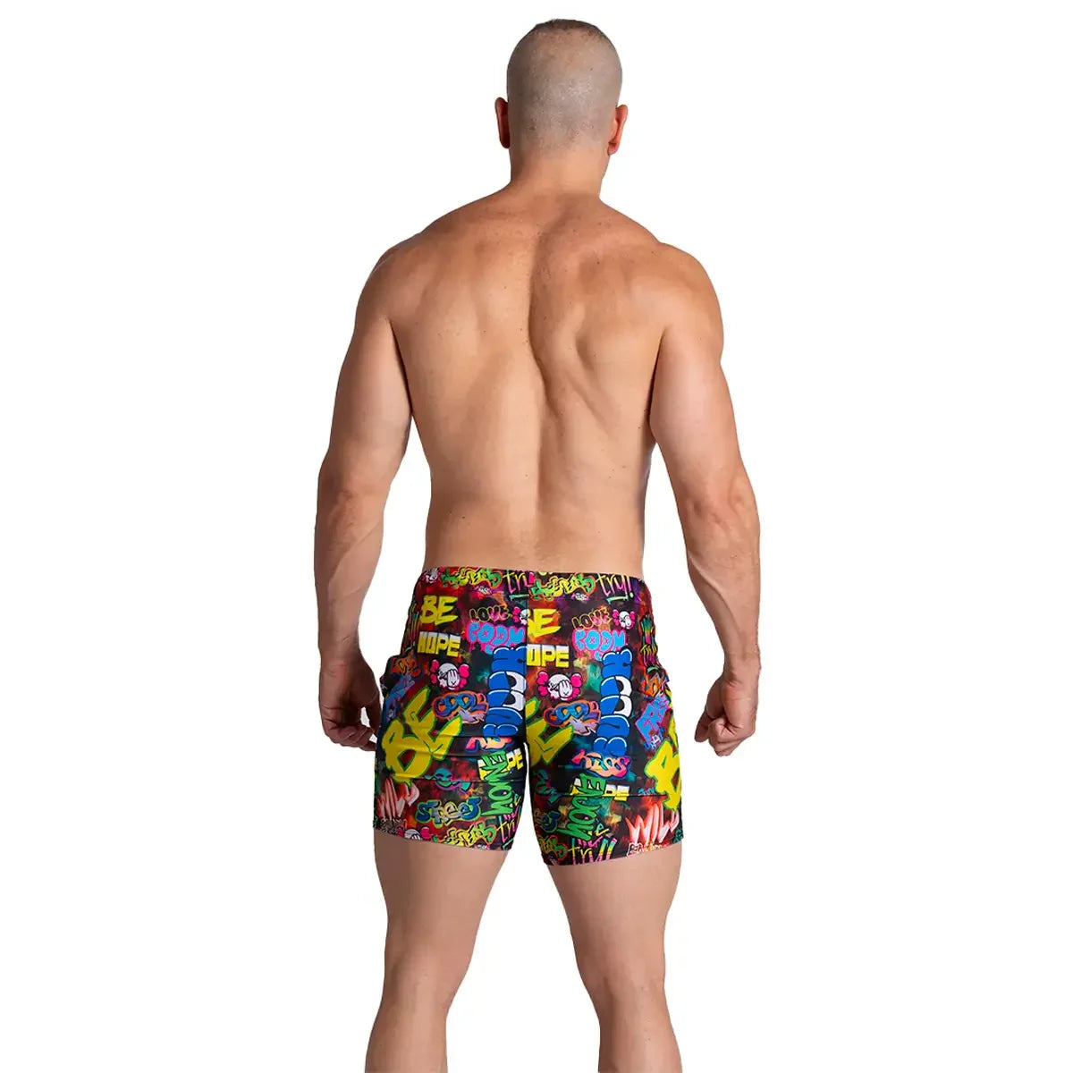 Graffiti Beachwear back view by Gigo Underwear