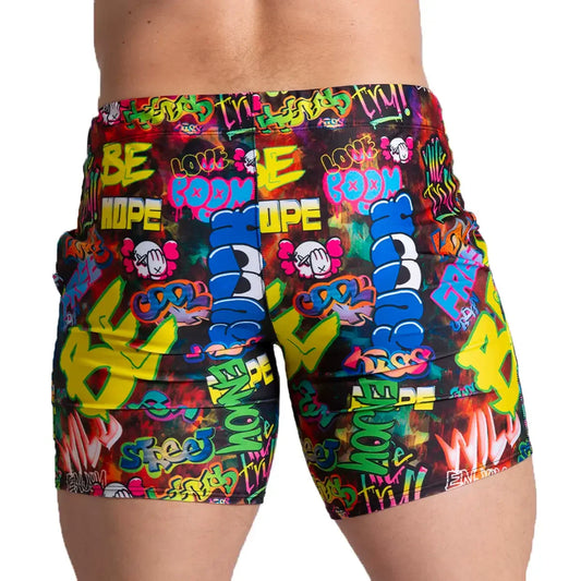 Graffiti Beachwear front view by Gigo Underwear