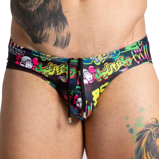 GRAFFITI SWIM BRIEF - Gigo Underwear