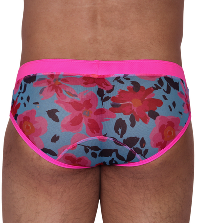 Garden Fuchsia Brief back view by Gigo Underwear