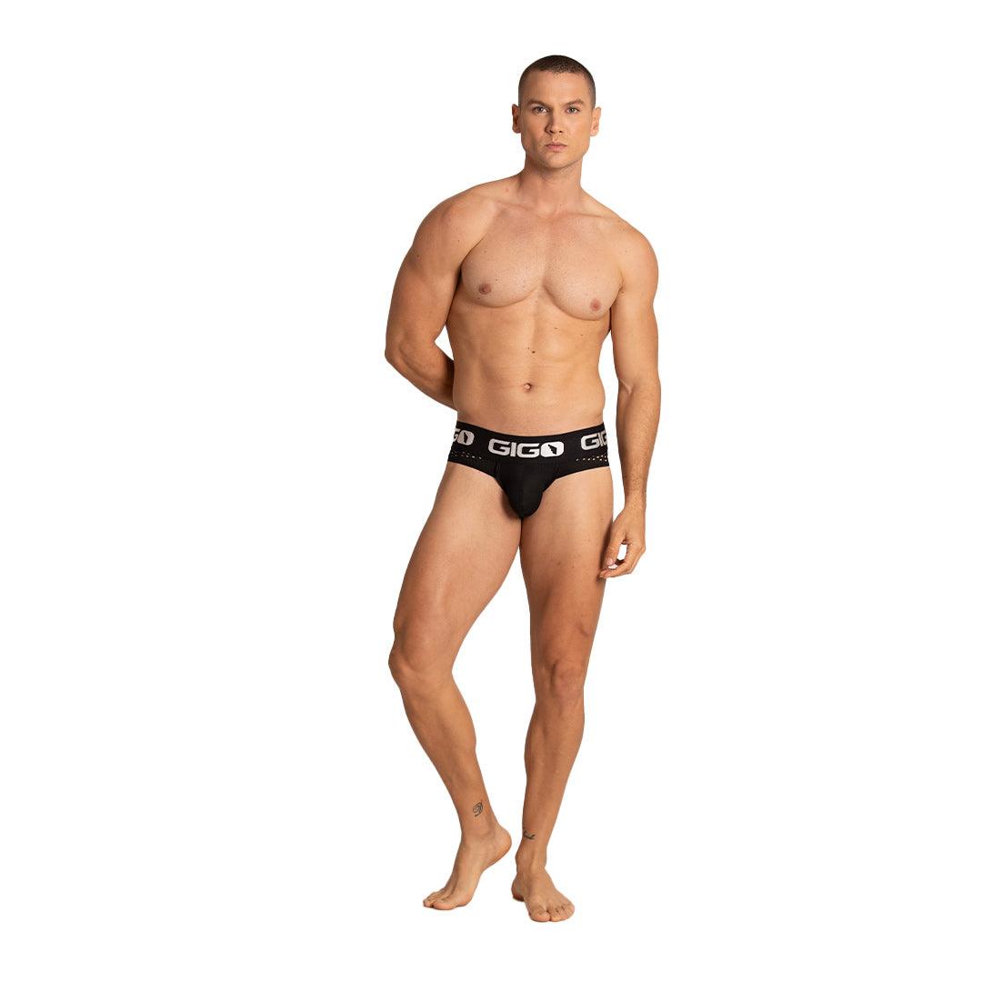 HIBRID BLACK BRIEF JOCK