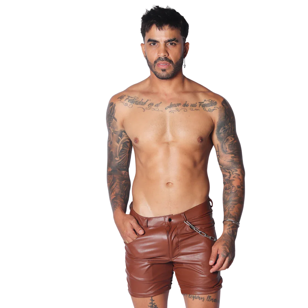 Hide Brown Short on model by Gigo Underwear