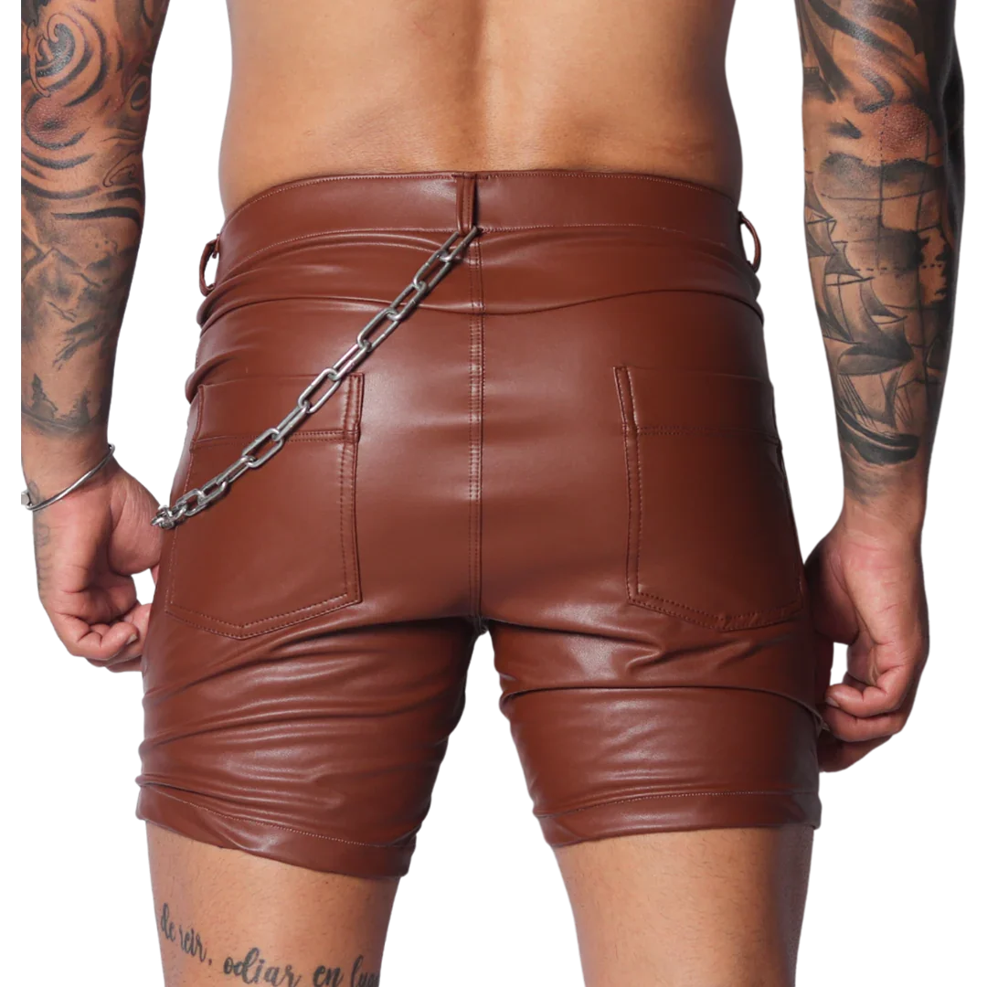 Hide Brown Short back view by Gigo Underwear