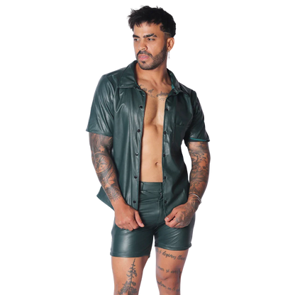 Hide Green Shirt on model by Gigo Underwear