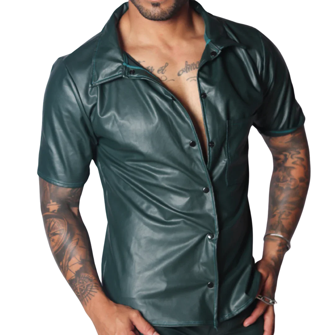 Hide Green Shirt front view by Gigo Underwear