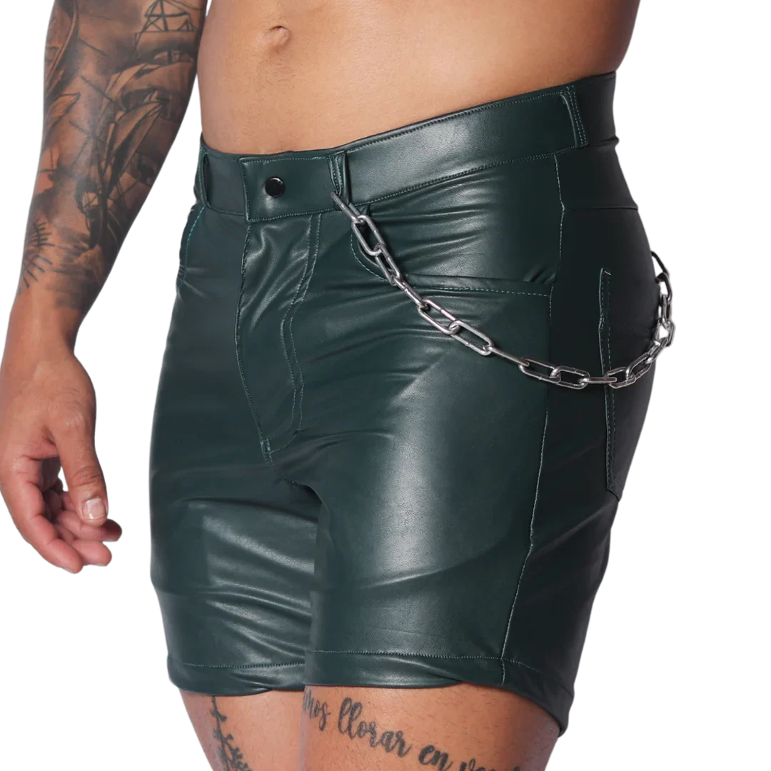 Hide Green Short front view by Gigo Underwear