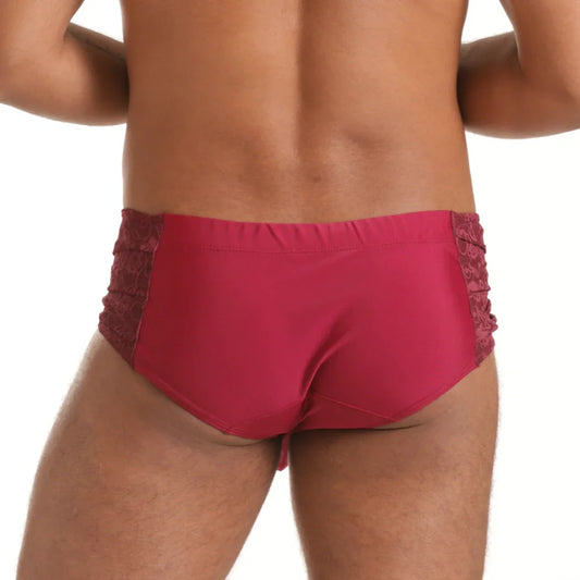 Hindu Wine Swim Brief front view by Gigo Underwear