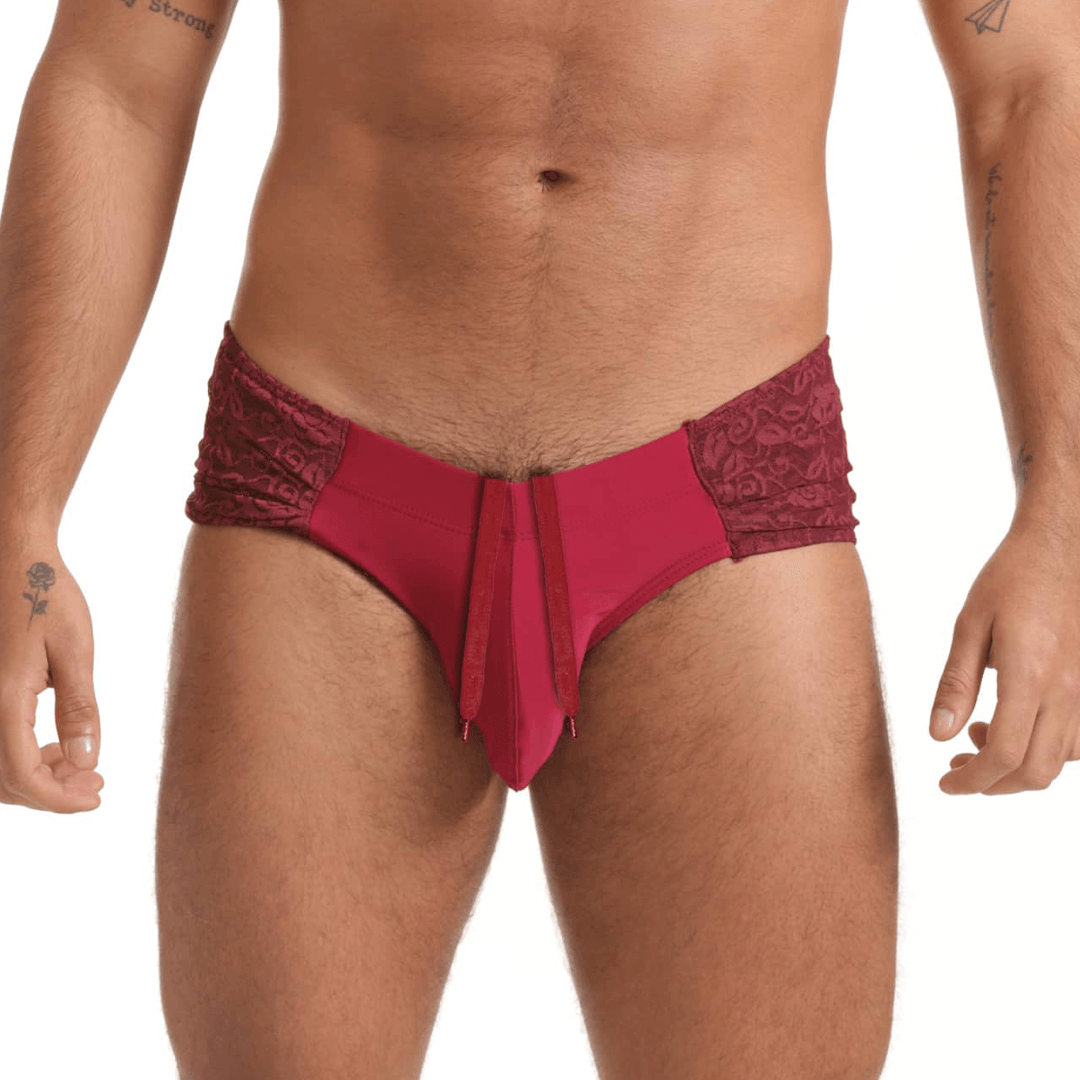 HINDU WINE SWIM BRIEF - Wine swimsuit for men