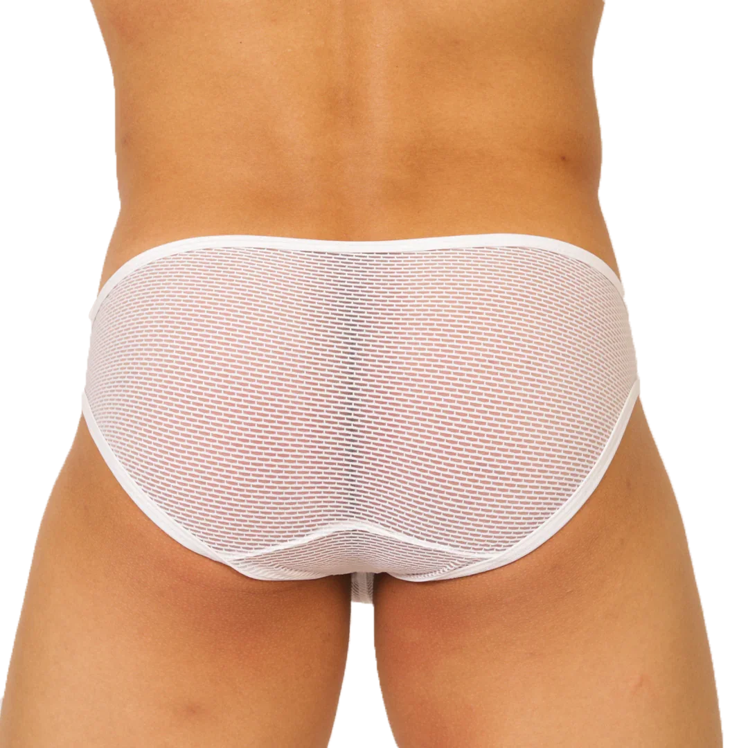 Hit White Brief back view by Gigo Underwear
