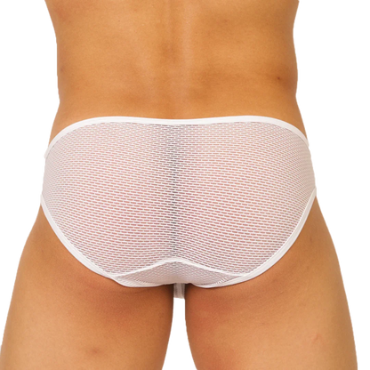 Hit White Brief back view by Gigo Underwear