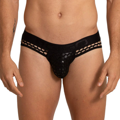 Hole Black Brief Jock by Gigo Underwear