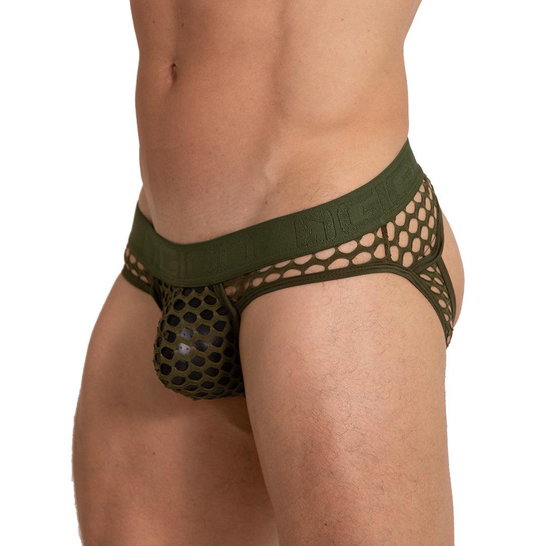 HOLE GREEN BRIEF JOCK