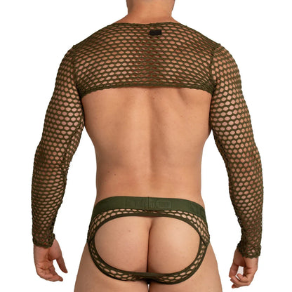 Hole Green Harness back view by Gigo Underwear