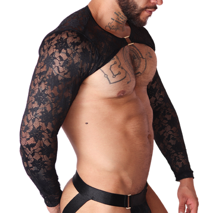 Illusion Black Harness front view by Gigo Underwear