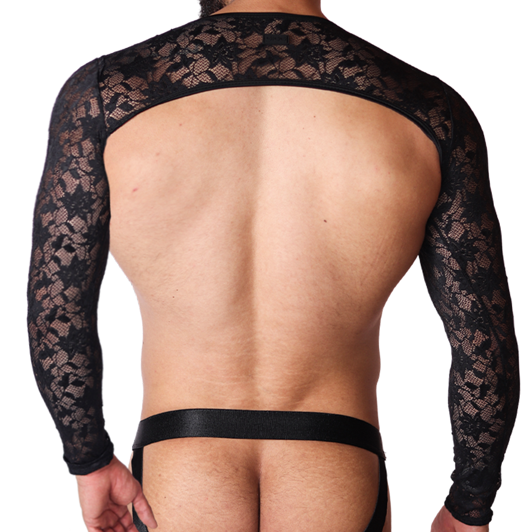 Illusion Black Harness back view by Gigo Underwear