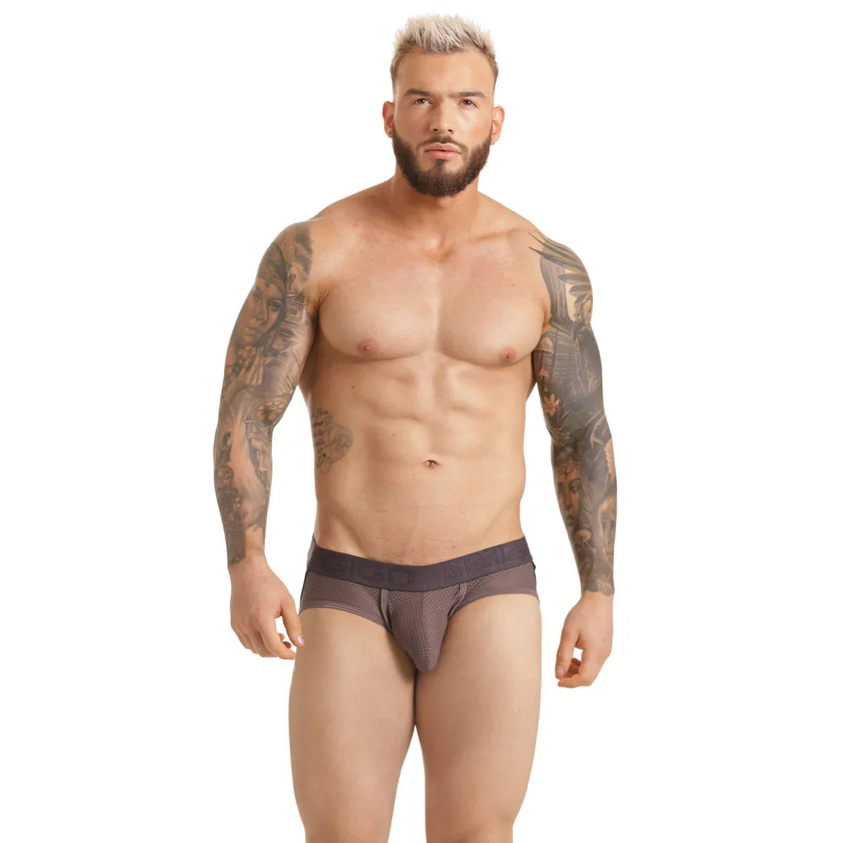 Insuperable Gray Brief Jockstrap by Gigo Underwear