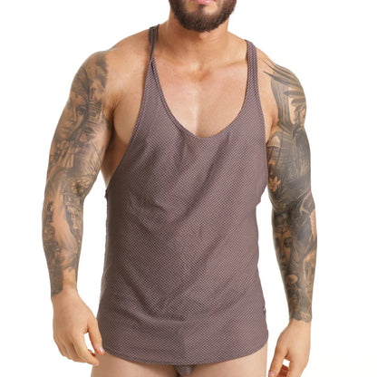 Insuperable Gray Tank front view by Gigo Underwear