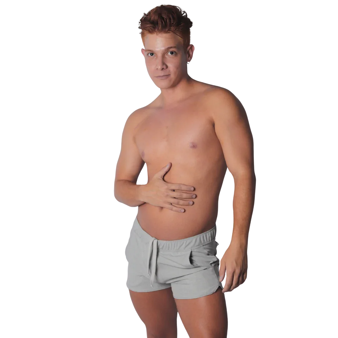 Jurly Gray Short on model by Gigo Underwear