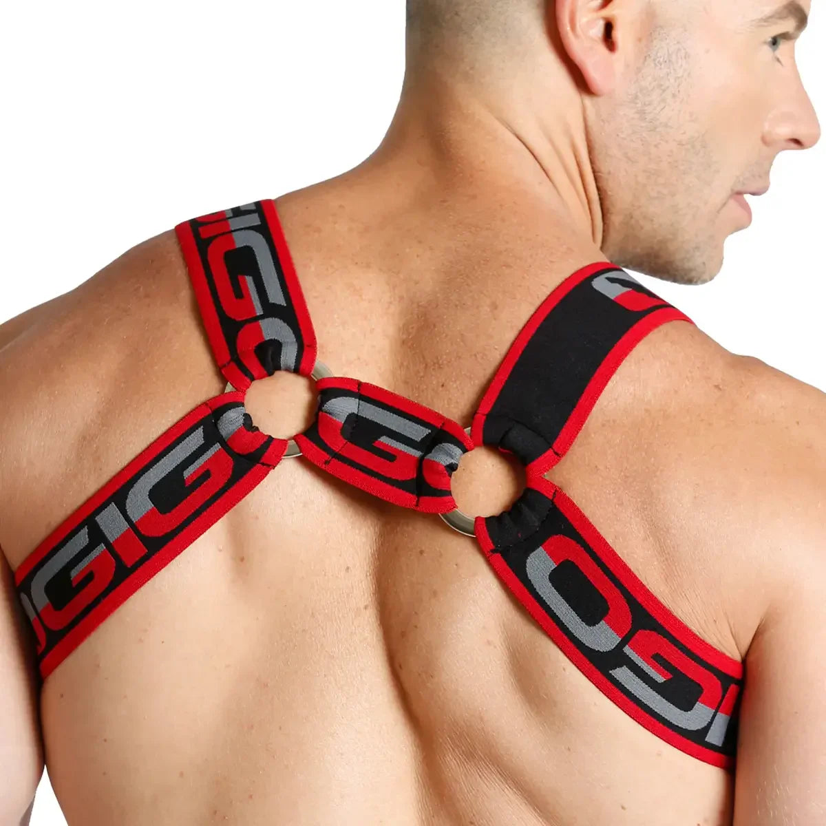 Karma Black Harness front view by Gigo Underwear