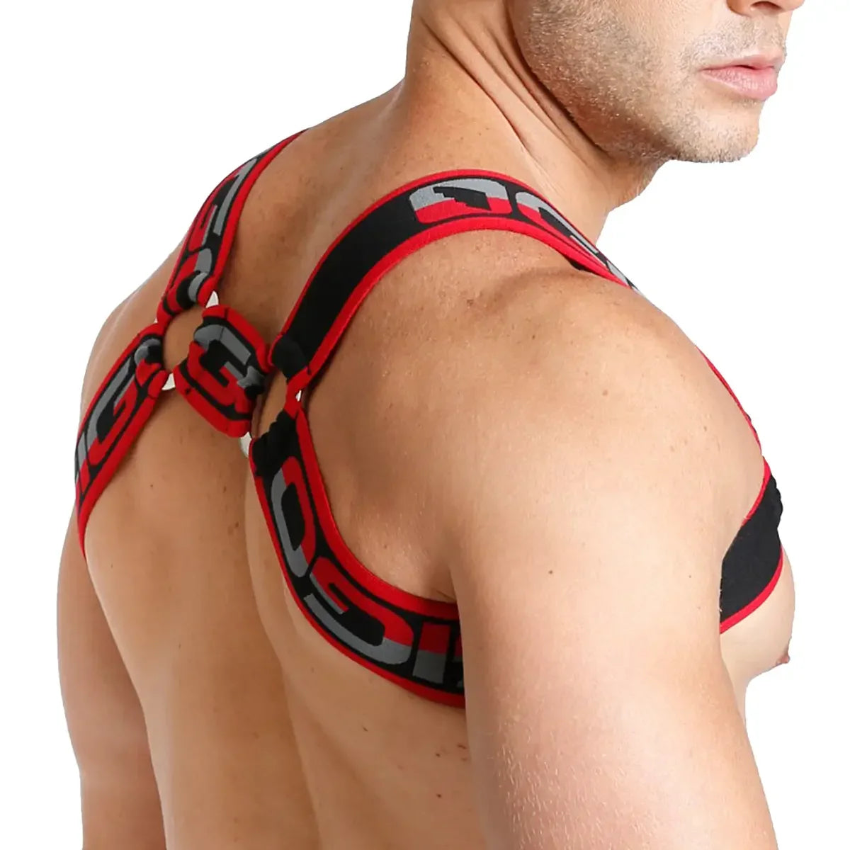 Karma Black Harness back view by Gigo Underwear