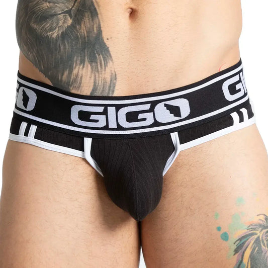 Khanal Black Brief Jock by Gigo Underwear