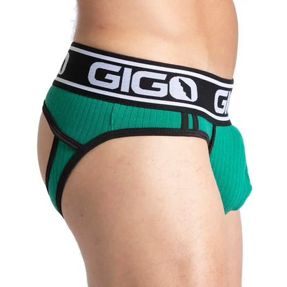 Khanal Green Brief Jock back view by Gigo Underwear