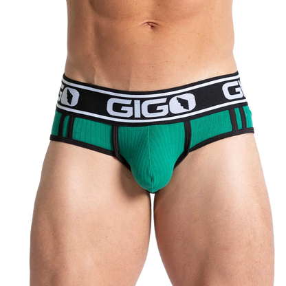 Khanal Green Brief back view by Gigo Underwear