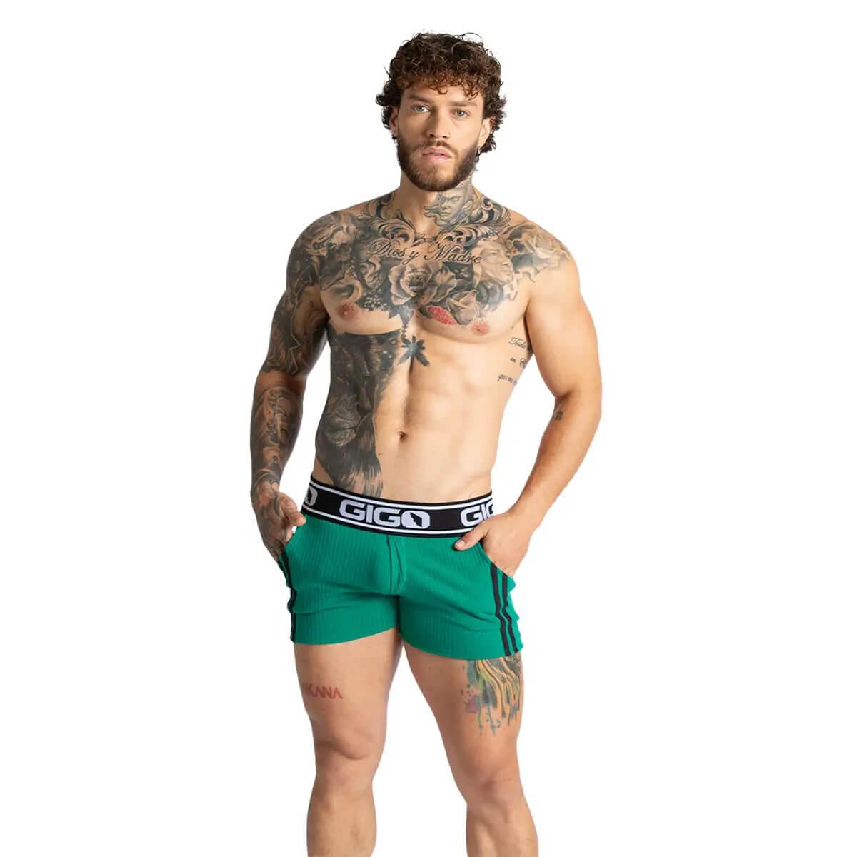 KHANAL GREEN SHORT - Gigo Underwear