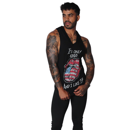 Lips Hoody Tshirt on model by Gigo Underwear
