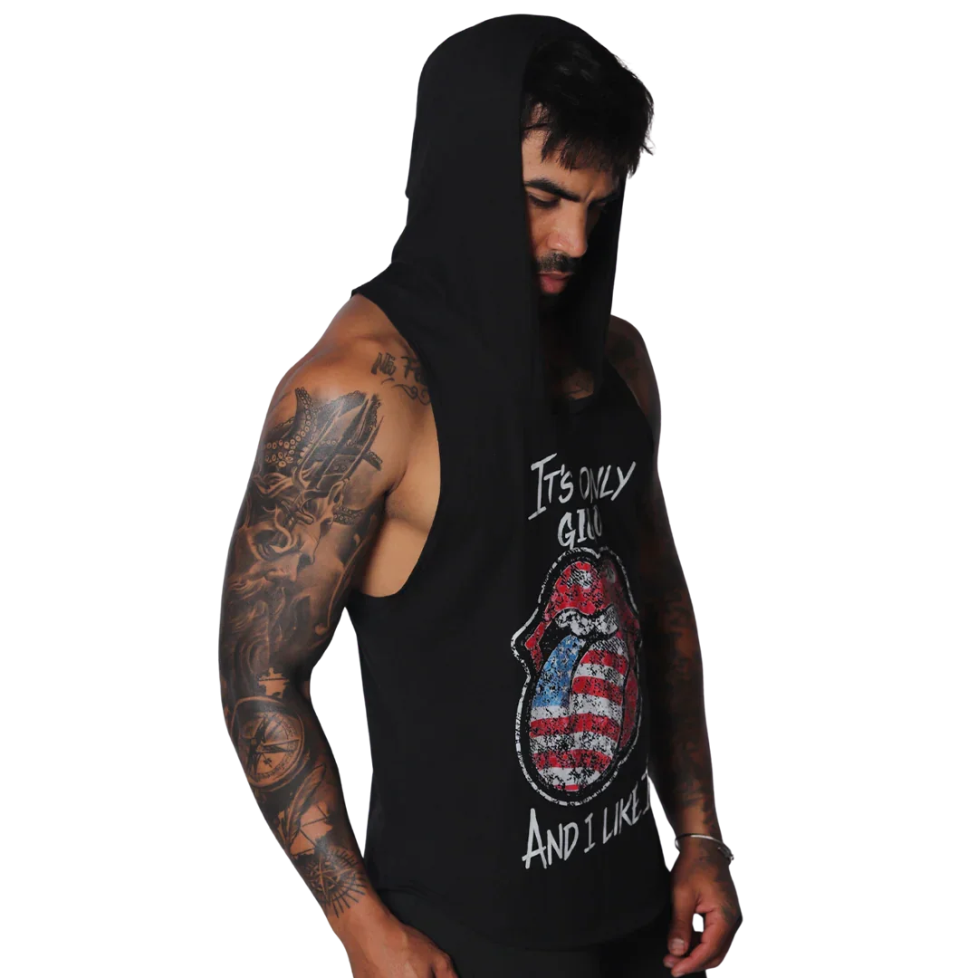 Lips Hoody Tshirt front view by Gigo Underwear