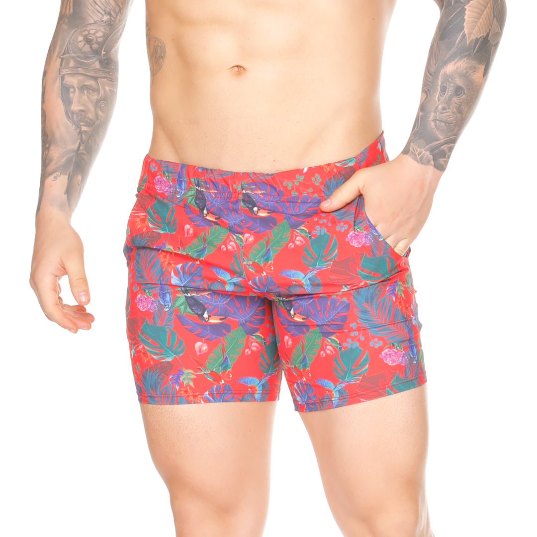 MACAWS RED BEACHWEAR