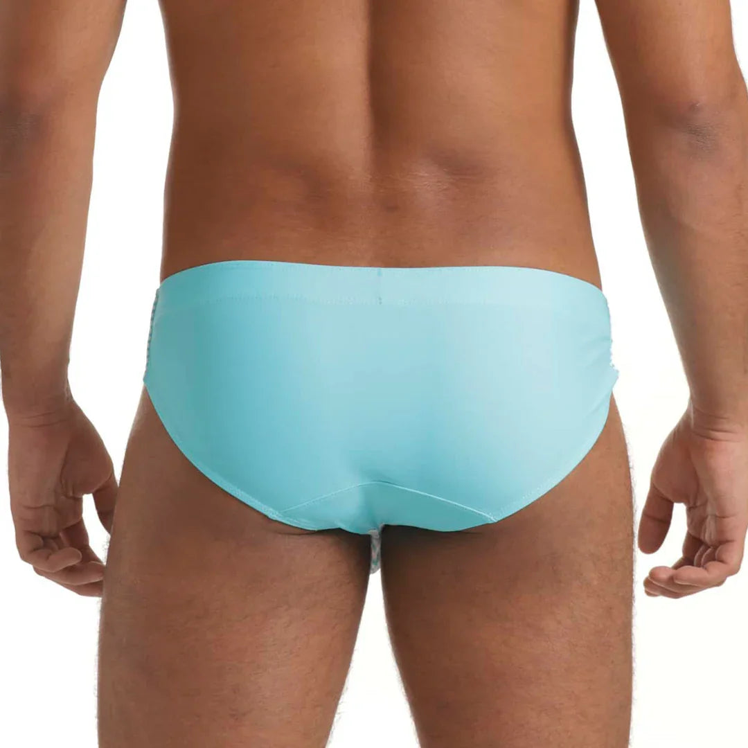 Marine Blue Swim Brief back view by Gigo Underwear