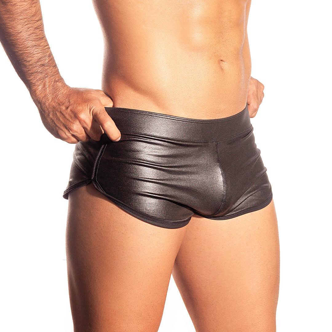 MASOCHISTIC BLACK SHORT - Sexy Black leather shorts for men