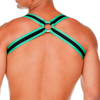 Medieval Green Harness front view by Gigo Underwear