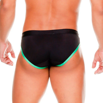 Medieval Green Swim Brief back view by Gigo Underwear