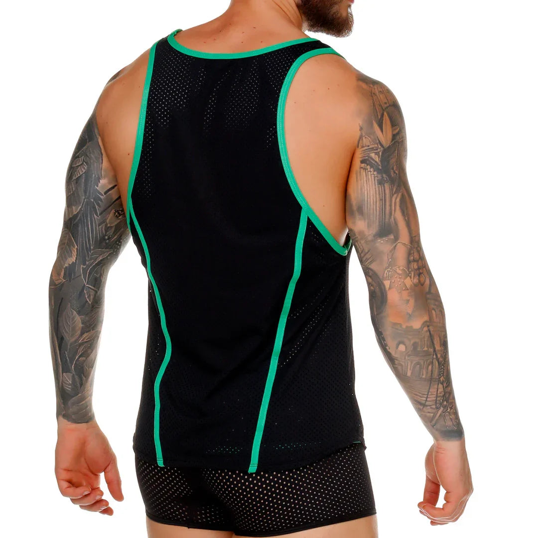 Medieval Green Tank back view by Gigo Underwear