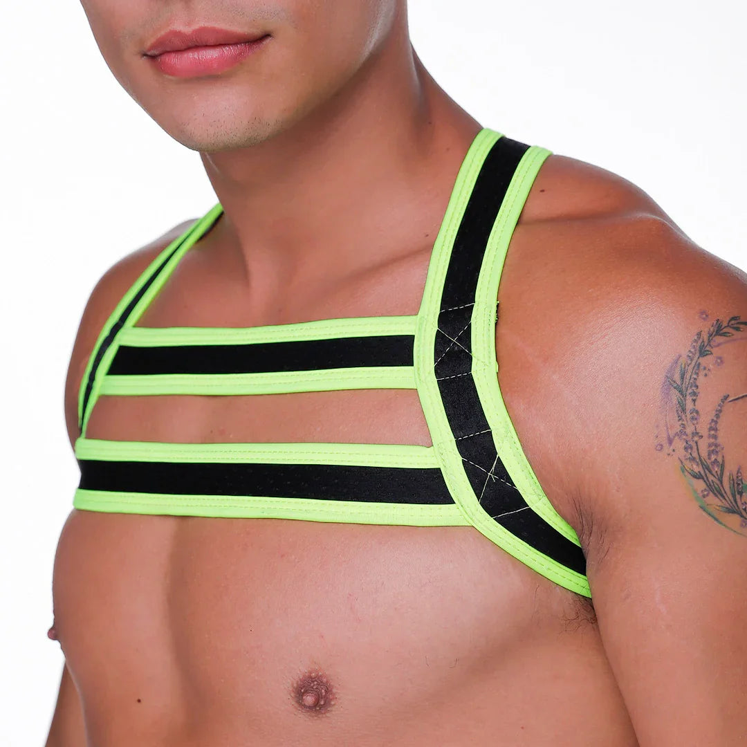 Medieval Yellow Harness back view by Gigo Underwear