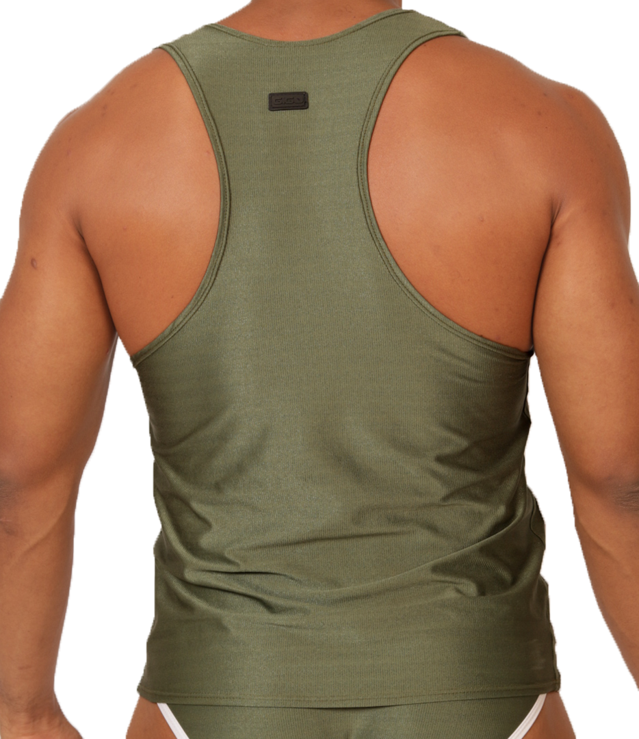 MIX GREEN TANK - Gigo Underwear & MensWear