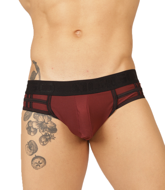 MIX WINE BRIEF - Bold Men's Brief with Contrasting Waistband