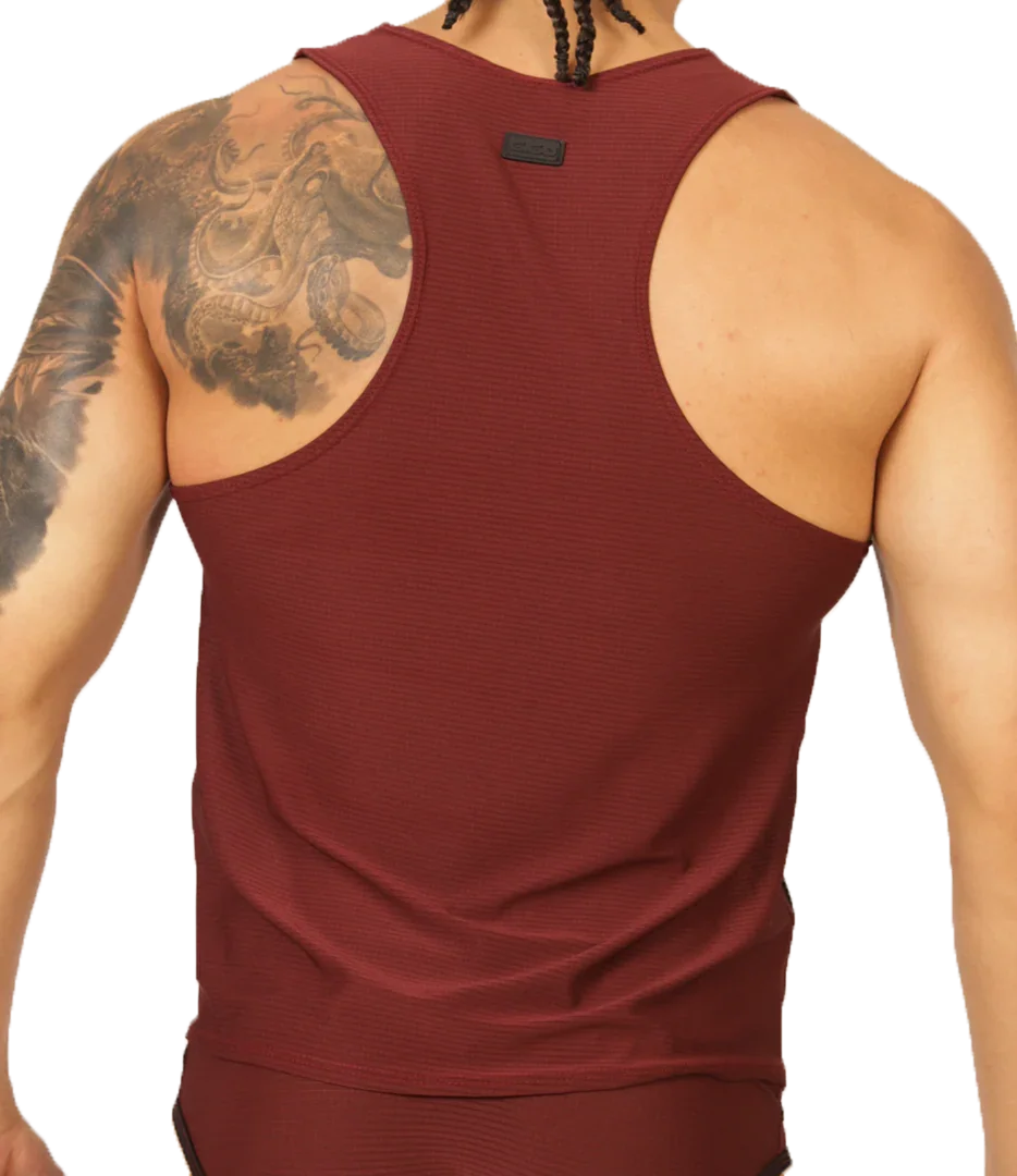 Mix Wine Tank back view by Gigo Underwear
