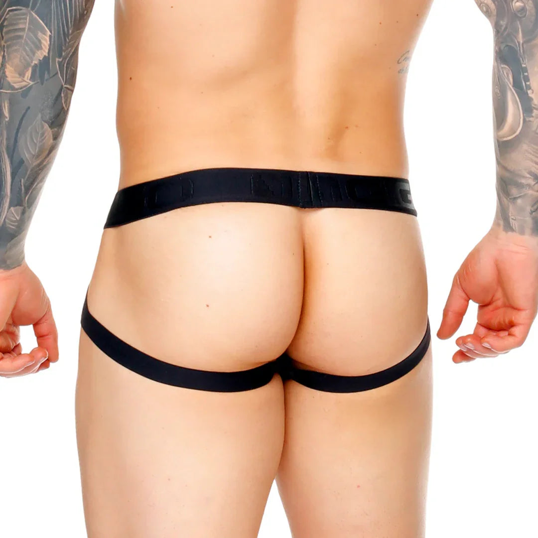 Morocco Black Brief Jockstrap on model by Gigo Underwear