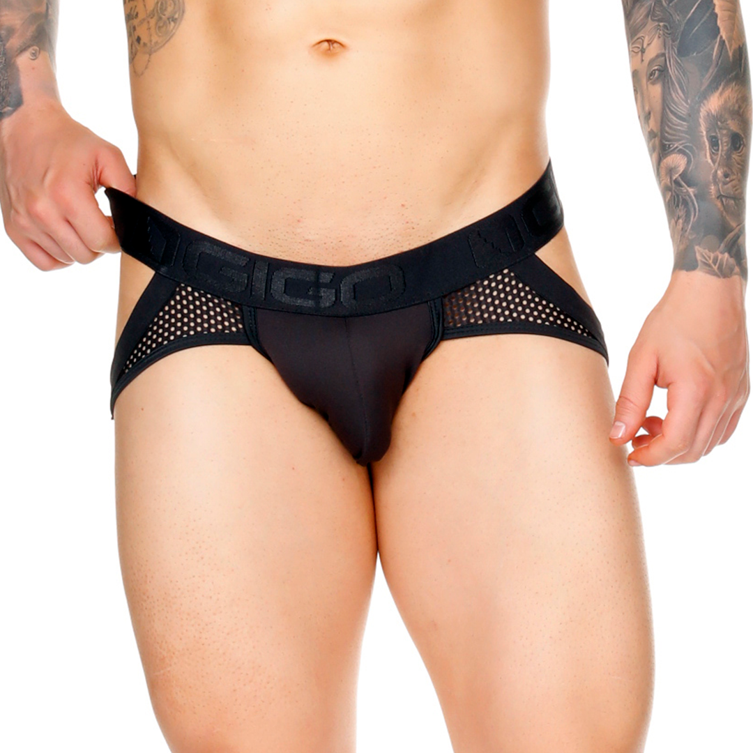 MOROCCO BLACK BRIEF JOCKSTRAP