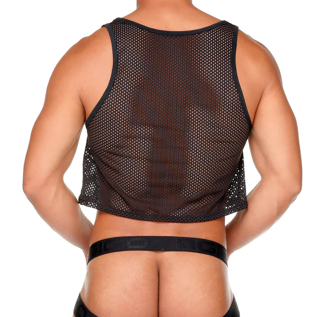Morocco Black Croop Top back view by Gigo Underwear