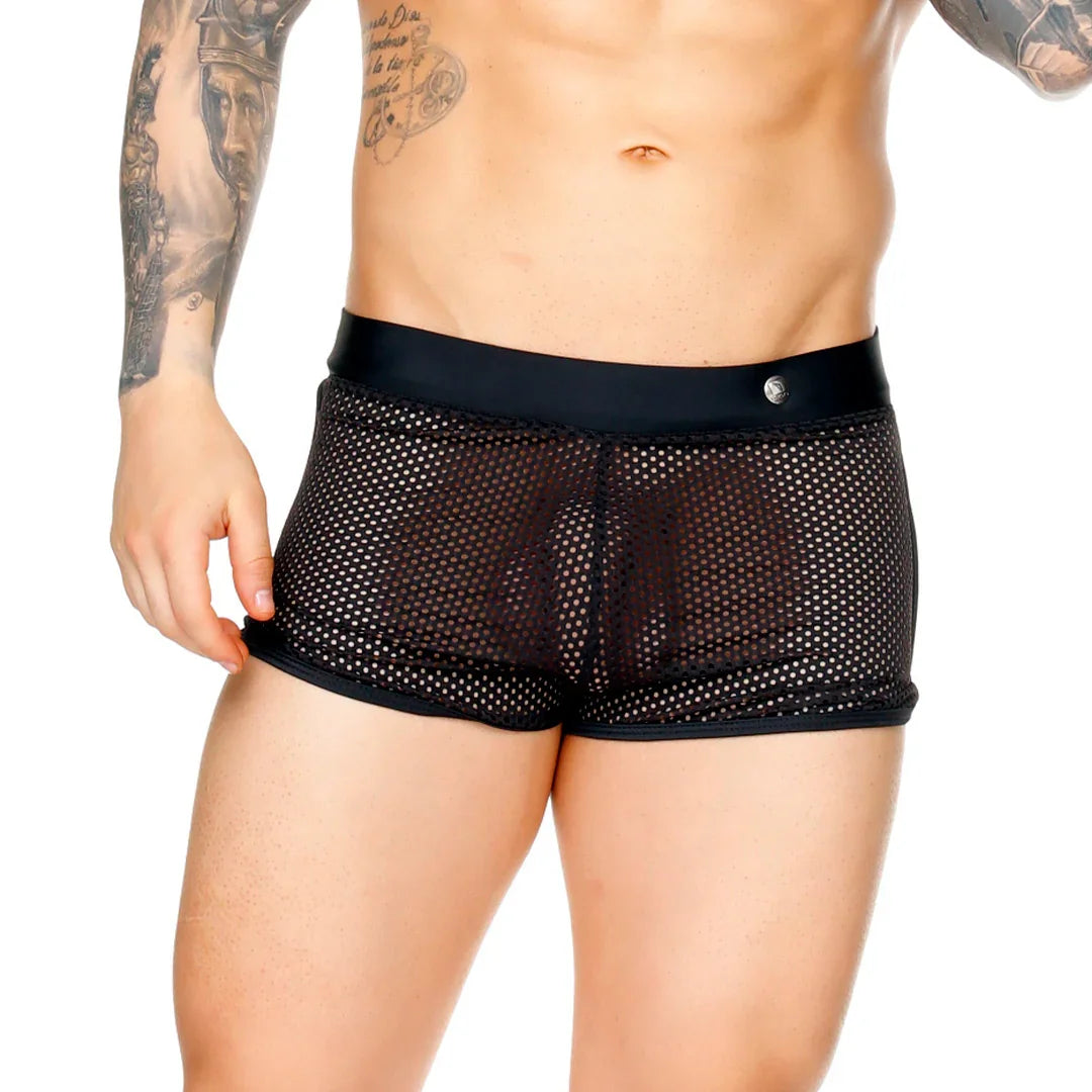 Morocco Black Hotshort front view by Gigo Underwear