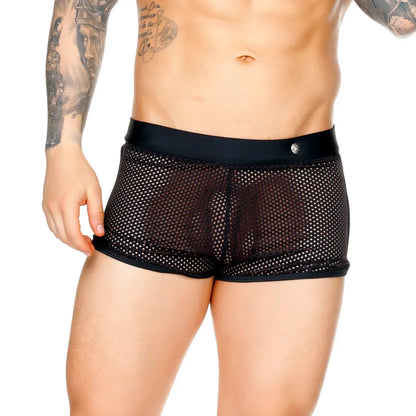 Morocco Black Hotshort front view by Gigo Underwear
