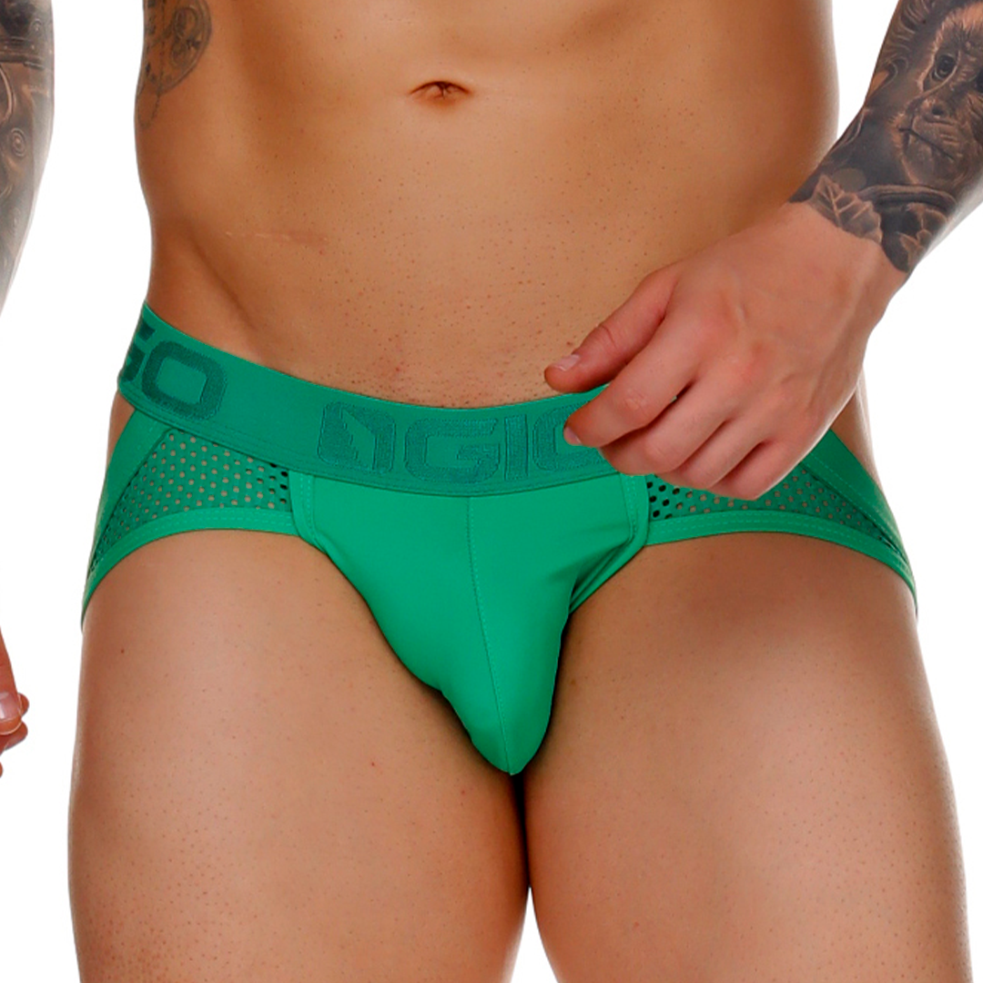 MOROCCO GREEN BRIEF JOCKSTRAP