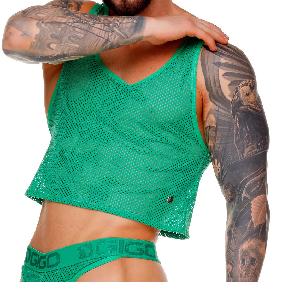Morocco Green Croop Top by Gigo Underwear