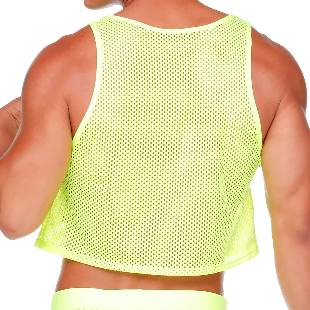 Morocco Yellow Croop Top back view by Gigo Underwear